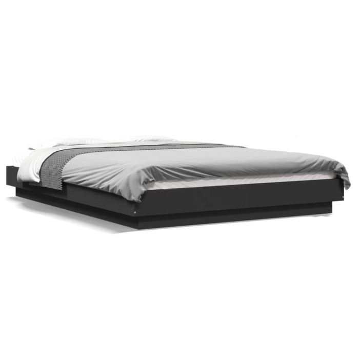vidaXL Cadru de pat, negru, 120x200 cm, lemn prelucrat 3281197
