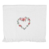 Cumpara ieftin Prosop maini si fata bumbac multicolor Inimioara 40x66 cm