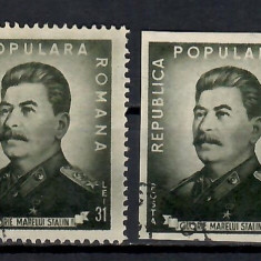Romania 1949, LP.259-259a - I.V. Stalin, DT+NDT