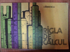 RIGLA DE CALCUL de I.IRIMESCU 1978 foto