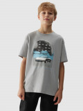 Tricou cu imprimeu pentru băieți - gri, 4F Sportswear
