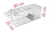 Capcana Animale Vii: Jderi, Vidre, Veverite, Sobolani - 80x30x25cm, Otel Galvanizat, Prindere Sigura, Kerbl