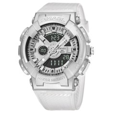 Ceas barbatesc Smael Sport Digital Analog 5 ATM Alb
