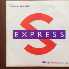 s-express theme from s-express 1988 single disc 7" vinyl muzica house virgin rec