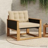 vidaXL Set de canapele de exterior Lemn solid de Acacia și Textilene 3438881