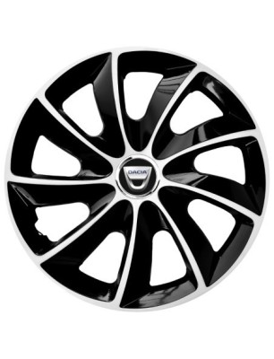 Set 4 Capace Roti Autohelix MSA&amp;reg; potrivite jantelor de 16 inch, pentru Dacia, model Stig Extra Black &amp;amp; White foto