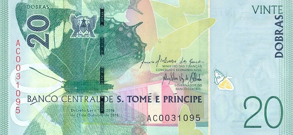 Sao Tome &amp; Principe 20 Dobras 2016 - B11, P-72 UNC !!!