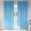Perdele 2 pcs Albastru deschis 260 x 140 cm Poliester
