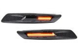 Set 2 Semnalizari Carbon Aripa BMW F10, F11, F07 Dinamice, Secventiale - V-17010535LG