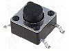 Microintrerupator, 6x6mm, OFF-(ON), SPST-NO, SCHURTER - 1301.9315