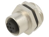 Conector TE Connectivity M12 5 pini mamă IP67 5A 1838891-3 lipire