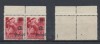 ROMANIA 1945 Oradea I pereche timbre locale 3P/30f tip I eroare sursarj deplasat orizontal MNH, Istorie, Nestampilat