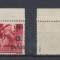 ROMANIA 1945 Oradea I pereche timbre locale 3P/30f tip I eroare sursarj deplasat orizontal MNH