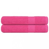VidaXL Prosoape saună 2 buc Roz 80x200 cm 360 g/m&sup2; 100% bumbac
