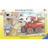 Puzzle excavator 15 piese, Ravensburger