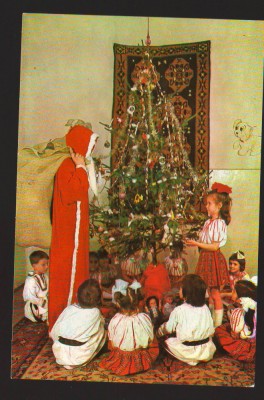 CPIB 19469 FELICITARE DE ANUL NOU - BRAD, MOS CRACIUN, GLOBURI, COPII foto