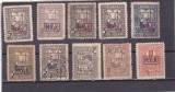 1917 Germania Ocupatia ROMANIA 10 timbre de ajutor supratipar MViR cu varietati