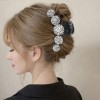 Clama par alba mare din cristale pentru evenimente, plastic si strasuri, accesorii moda