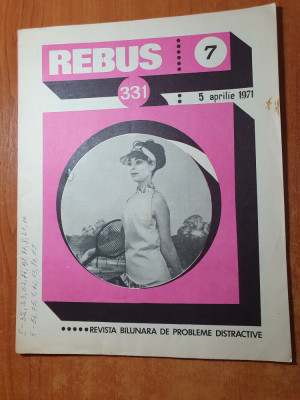 revista rebus 5 aprilie 1971- revista are doar un singur rebus completat foto