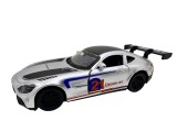 Macheta Mercedes AMG GT3 argintiu 1:43 replica metal usi deschise