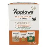 Cumpara ieftin Applaws Chicken Selection pentru pisici, selecție de pui &icirc;n bulion 12 x 70 g