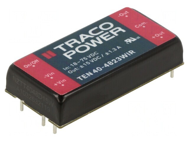 Convertor DC/DC 40W 18-75V la 15V/-15V
