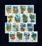 Chile 1990 - Fauna si flora din parcuri naturale, animale, plante, serie neuzata