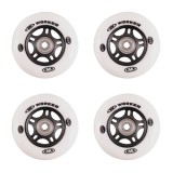 Roti pentru role WORKER 64 mm cu rulmenti ABEC-5 Chrome, set 4 buc