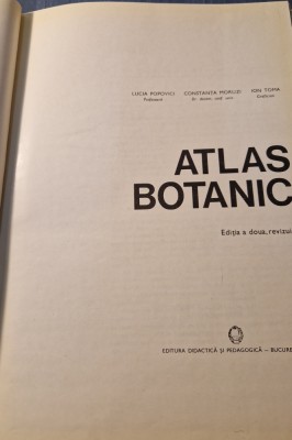 Atlas botanic Lucia Popovici C. Moruzi foto