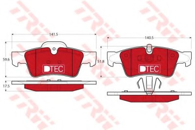 Set placute frana,frana disc MERCEDES R-CLASS (W251, V251) (2006 - 2016) TRW GDB1643DTE foto