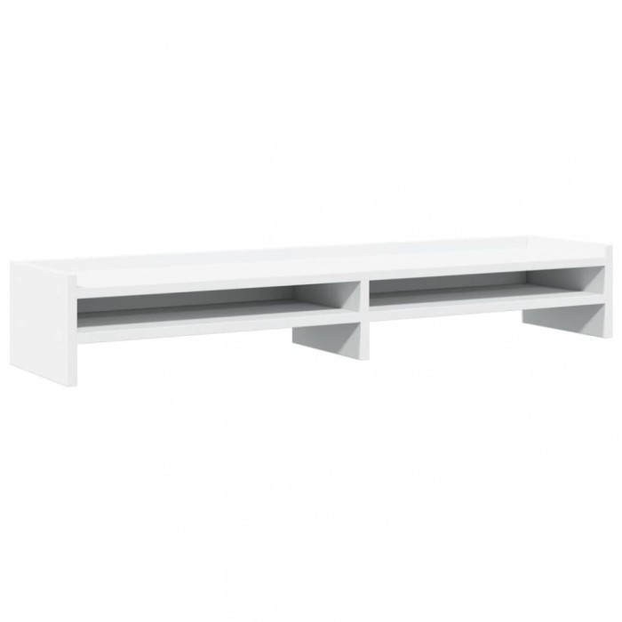 Suport monitor, alb, 100x24x16 cm, lemn prelucrat