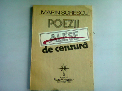 POEZII ALESE DE CENZURA - MARIN SORESCU foto