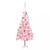 VidaXL Brad Crăciun pre-iluminat cu set globuri, roz, 150 cm, PVC 3077584