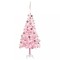 vidaXL Brad Crăciun pre-iluminat cu set globuri, roz, 150 cm, PVC 3077584