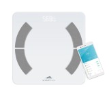 Cantar de persoane ETA Vital Fitness 2779 90000, 180 kg, aplicatie ETA Smart, analiza 18 parametri corporali, alb