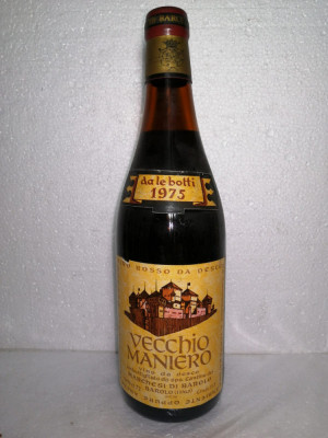 C 45 -vin rosu, VECCHIO MANIERO, MARCHESI DI BAROLO cl 72 gr 11,5 recoltare 1975 foto