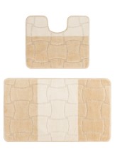 Set 2 Covorase Baie, Antiderapante, Sariyer Beige - 50x80/40x50