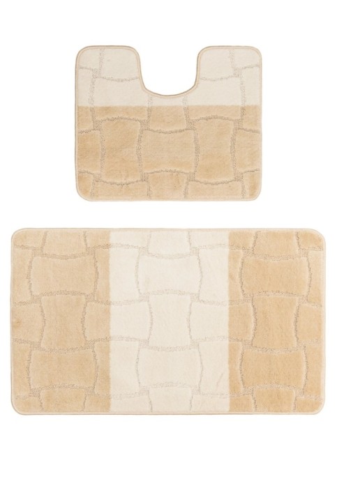 Set 2 Covorase Baie, Antiderapante, Sariyer Beige - 50x80/40x50