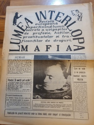 ziarul lumea interlopa, mafia anii &amp;#039;90-anul 1,nr.1-prima aparitie foto