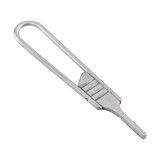 Maner bisturiu veterinar pliabil nr. 4 inox, otel inoxidabil, compatibil lame standard mari
