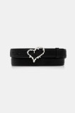 Desigual curea HEART femei, culoarea negru, 25SARL22