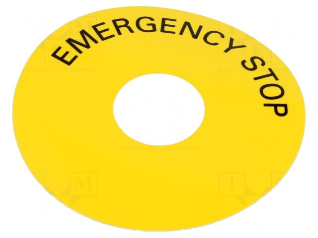 Tăbliță descriptivă plastic galben 45x75mm
