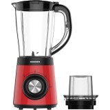 Blender Heinner RedPower HBL-500RRD, 500W, 2 viteze + Pulse, capacitate recipient 1.5l, rasnita inclusa, Rosu