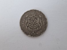 Romania 2 Lei 1894 Argint-Carol 1.