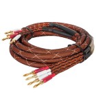Set cabluri difuzor cu mufe banana 4mm x2 conductor cupru 15AWG 1.6mm2 5m Kruger&amp;Matz KM0335-5M