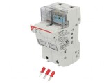 Clemă siguranţe cilindrice 14x51mm 50A gri - şină DIN
