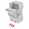 Clemă siguranţe cilindrice 14x51mm 50A gri - şină DIN
