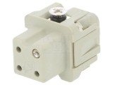 Conector HDC mamă cu 4 pini, 10A, 250V - TE Connectivity