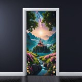 Cumpara ieftin Folie imprimata color pentru decor Usa, dimensiune 200 x 90cm, model: AVX-DR15