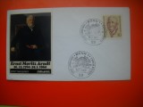 HOPCT PLIC S FDC NR 690 ANIVERSARE POET ERNST MORITZ ARNDT 1969 GERMANIA -NECIRCULAT